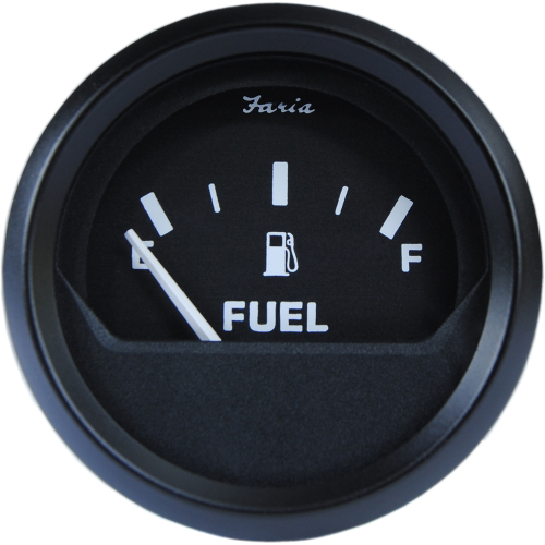 Faria Beede Instruments - Faria Euro Black 2" Fuel Level Gauge - Metric