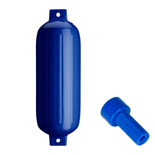 Polyform U.S. - Polyform G-5 Twin Eye Fender 8.8" x 26.8" - Cobalt Blue w/Air Adapter