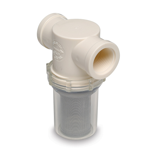 Shurflo by Pentair - Shurflo by Pentair 1-1/4" Raw Water Strainer w/Bracket &amp; Fittings - 20 Mesh