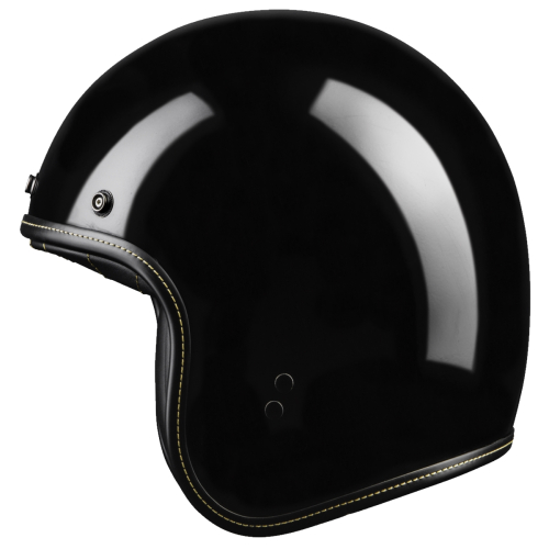 Highway 21 - Highway 21 .38 Retro Solid Helmet - 77-12002X - Gloss Black - 2XL