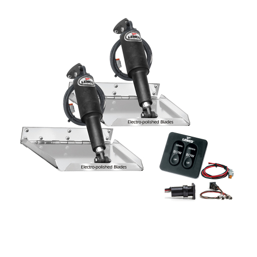 Lenco Marine - Lenco 12" x 9" Standard Performance Trim Tab Kit w/Standard Tactile Switch Kit 12V