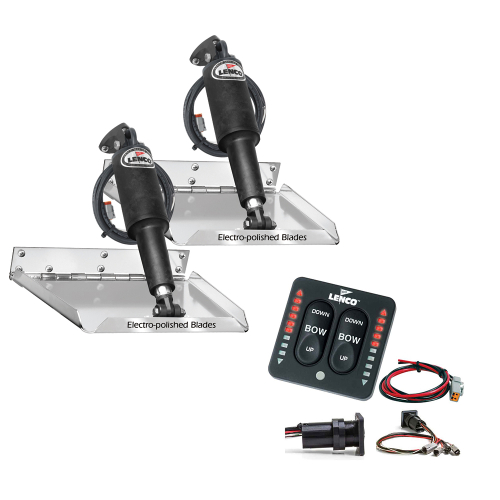 Lenco Marine - Lenco 12" x 9" Standard Performance Trim Tab Kit w/LED Indicator Switch Kit 12V