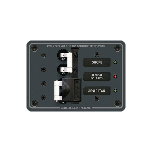 Blue Sea Systems - Blue Sea 8032 AC Toggle Source Selector 120V AC - 30AMP - White Switches