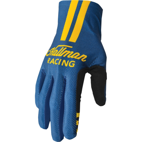 Thor - Thor Hallman Mainstay Roosted Gloves - 3330-7303 - Navy/Yellow - X-Small