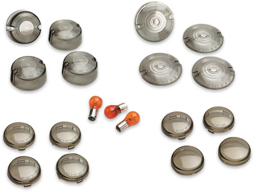 Drag Specialties - Drag Specialties Smoked Turn Signal Lens Kit - 12-0204