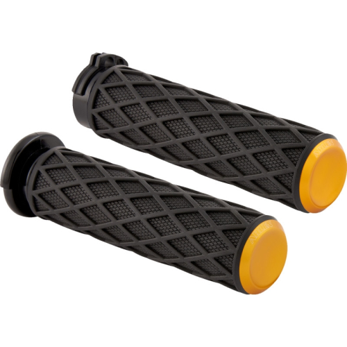 Arlen Ness - Arlen Ness Diamond Grips - Gold - 500-014
