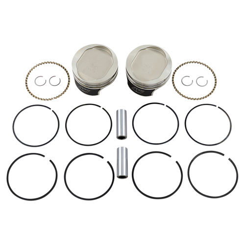 Wiseco - Wiseco Tracker Series Piston Kit (1200cc, Reverse Dome) - .010in. Oversized, 9.5:1 Compression - K0212P1