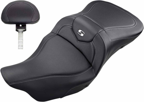 Saddlemen - Saddlemen Heated Road Sofa CF Seat with Bakrest - 808-07B185BRHCT