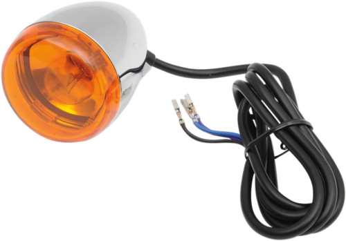 Chris Products - Chris Products Duece-Style Turn Signal Lamps - Front - Dual Filament - Amber Lens - Chrome - 8500A