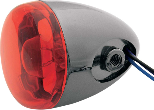 Chris Products - Chris Products Duece-Style Turn Signal Lamps - Rear - Dual Filament - Red Lens - Black - 8887R-BN
