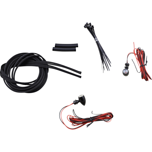 Custom Dynamics - Custom Dynamics Micro Bullet LED Turn Signal - Red, Gloss Black Finish - CD-MICRO-R-B