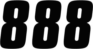 Factory Effex - Factory Effex Factory Number 4in. - No.8 - Black - 08-90008