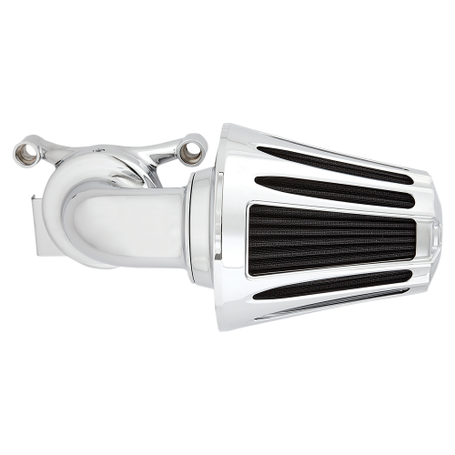 Arlen Ness - Arlen Ness Monster Sucker Air Cleaner Kit with Cover - Deep Cut - Chrome - 81-024