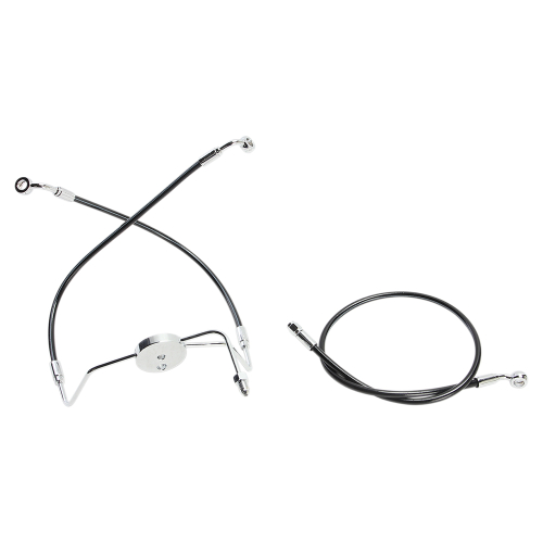 Magnum - Magnum Black Coated XR Stainless Front Brakeline Kit - 23in. Upper Brake Length - SBC1304-23