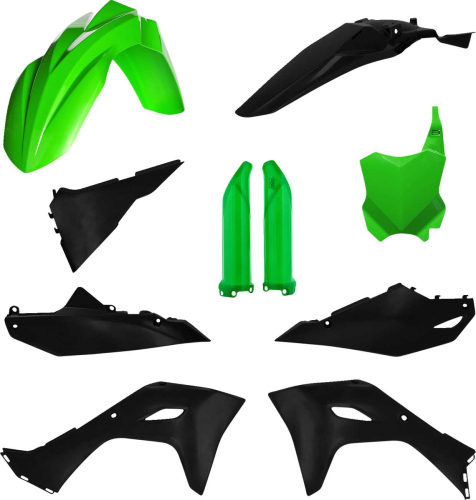 Acerbis - Acerbis Plastic Kit - Green/Black - 2983571089