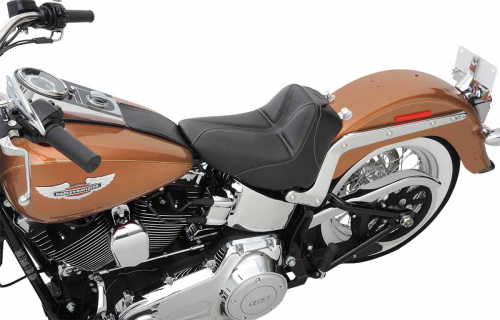 Saddlemen - Saddlemen Dominator Solo Seat with Backrest Option - Smooth SaddleHyde - 806-15-0042