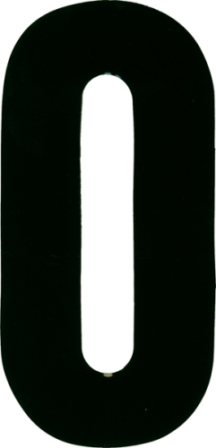 Dirt Digits - Dirt Digits Extreme Digits Competition Stick-On 4in. Black Number - 0 - XT43B-0