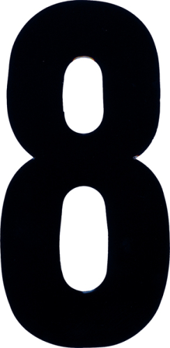 Dirt Digits - Dirt Digits Extreme Digits Competition Stick-On 4in. Black Number - 8 - XT43B-8