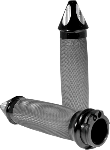 Avon Grips - Avon Grips Superbike Custom Contour Spike Grips - Black - SB-CC-86-AN-SPK