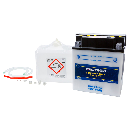 Fire Power - Fire Power Conventional 12V Heavy Duty Battery With Acid Pack - CB10A-A2