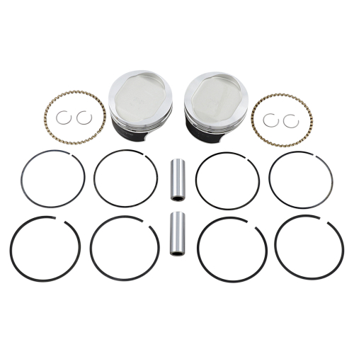 Wiseco - Wiseco Tracker Series Piston Kit (1200cc, Reverse Dome) - .010in. Oversized, 10:1 Compression - K0213P1
