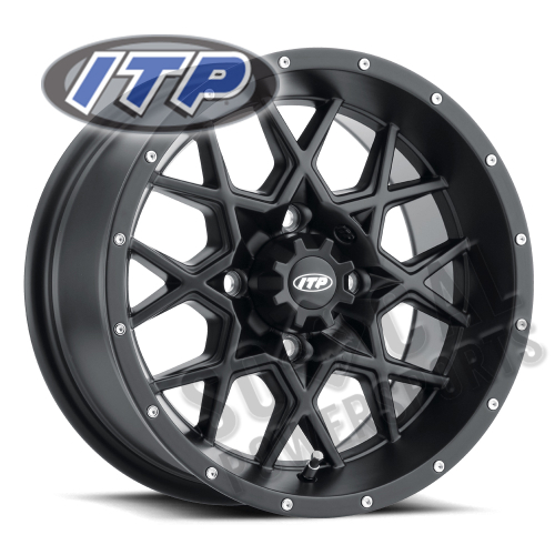 ITP - ITP Hurricane Wheel - 16x7 - 5+2 Offset - 4/137 - Matte Black - 1621965017B