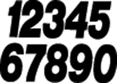 Dirt Digits - Dirt Digits Super X Competition Stick-On 5in. Black Number - 2 - SX53B-2