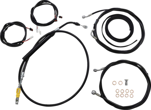 LA Choppers - LA Choppers Complete Plug and Play Cable Kit - Black Vinyl - LA-8056KT3-13B