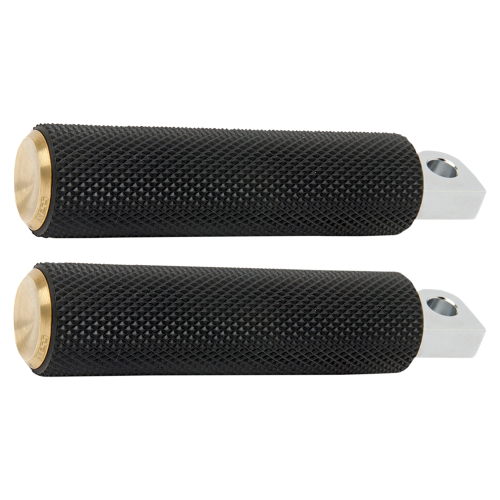 Arlen Ness - Arlen Ness Fusion Footpegs - Knurled - Brass - 07-932