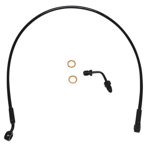 Magnum - Magnum Black Coated XR Stainless Upper Front Brakeline Kit with Black Fittings  - 22in. Total Length - SBB1507-28