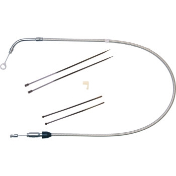 Magnum - Magnum Alternate Length Polished Stainless Quick Connect Braided Upper Clutch Cable - 47in. - 52358HE