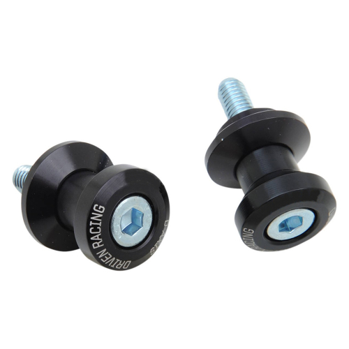 Driven Racing - Driven Racing 10mm Swingarm D Axis Spools - Black/Black - DXS-10.1 BK