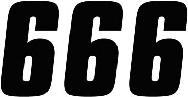 Factory Effex - Factory Effex Factory Number 4in. - No.6 - Black - 08-90006