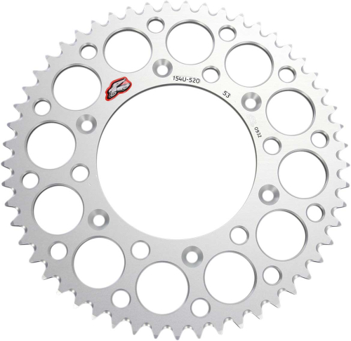 Renthal - Renthal Ultralight Rear Sprocket - Silver - 53T - 154U-520-53GRSI