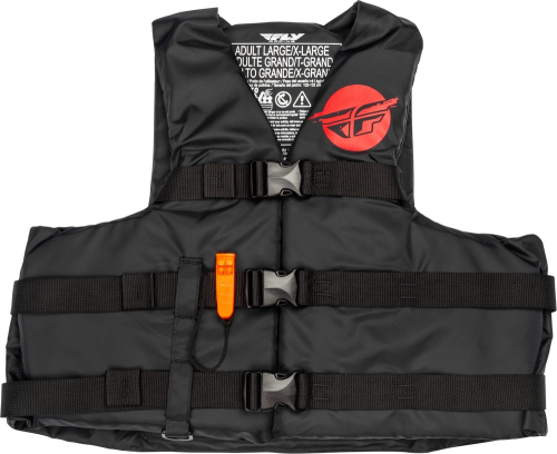 Fly Racing - Fly Racing Nylon Flotation Vest - 221-304103X - Black/Red - 3XL