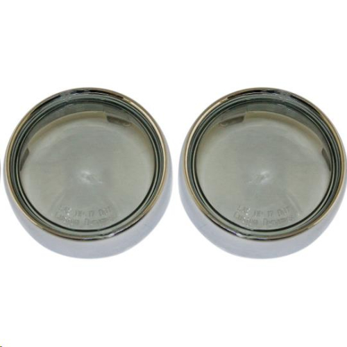 Custom Dynamics - Custom Dynamics Probeam Bullet Bezel Turn Signal Adapters - Chrome/Smoke Lens - PB-B-BEZ-CS