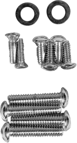 Drag Specialties - Drag Specialties Handlebar Lever Mount and Master Cylinder Cover Chrome Socket-Head Bolt Set - Knurled - MK298