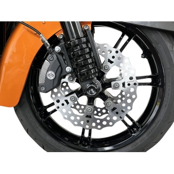 Arlen Ness - Arlen Ness Jagged Floating Rotor - Silver - 300-043