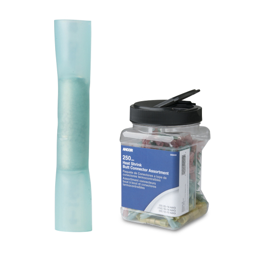 Ancor - Ancor 16-14 AWG Heat Shrink Butt Connector - 250-Pieces - Jar