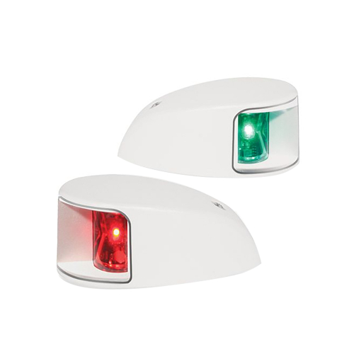 Hella Marine - Hella Marine NaviLED Deck Mount Port & Starboard Pair - 2nm - Clear Lens/White Housing