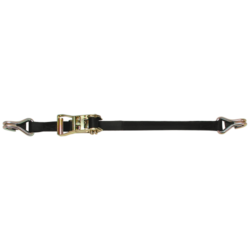 CargoBuckle - CargoBuckle Ratchet Strap Tie-Down w/Double J-Hooks &amp; Keeper - 1" x 12'