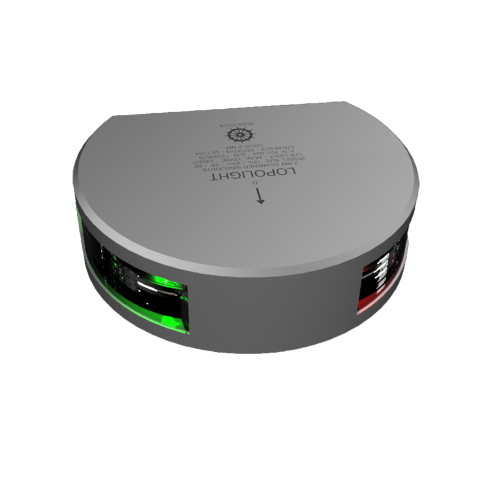 Lopolight - Lopolight Combined Starboard &amp; Port Sidelight 2nm/112.5&deg;+ 112.5&deg; - Silver Housing - Vertical Mount