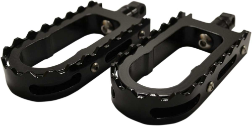 LA Choppers - LA Choppers BMX Footpegs - Black Peg with Black Teeth - LA-7205-01B