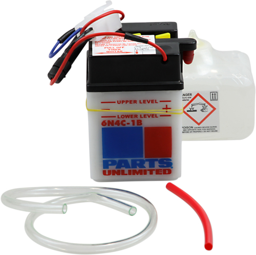 Parts Unlimited - Parts Unlimited 6V Conventional Battery Kit - 6N4C-1B-FP
