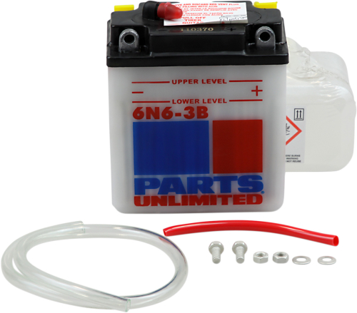 Parts Unlimited - Parts Unlimited 6V Conventional Battery Kit - 6N6-3B-FP