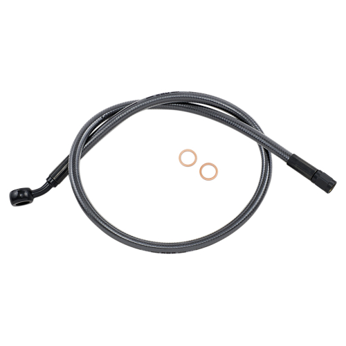 Magnum - Magnum Black Pearl Designer Series ABS Front Upper Brake Line - 10mm. 35deg. Banjo - 27in. - AS47127