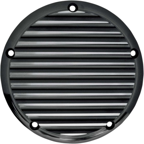 Joker Machine - Joker Machine Billet Derby Cover - Finned Black - 06-99TC