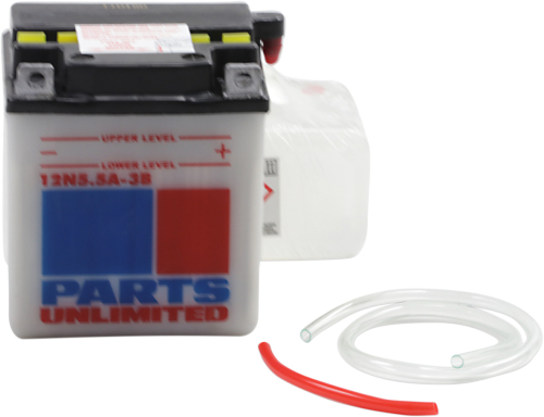 Parts Unlimited - Parts Unlimited 12V Conventional Battery Kit - 12N5.5A-3B-FP
