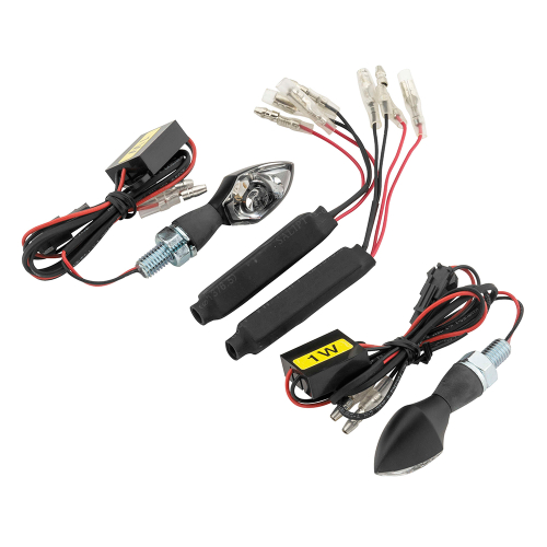 BikeMaster - BikeMaster Micro Bright Turn Signals - Chrome - 266237