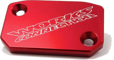 Works Connection - Works Connection Front Master Cylinder Cover - Red - 21-065
